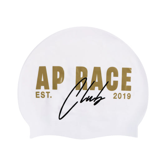 AP Race Club Script Swim Cap